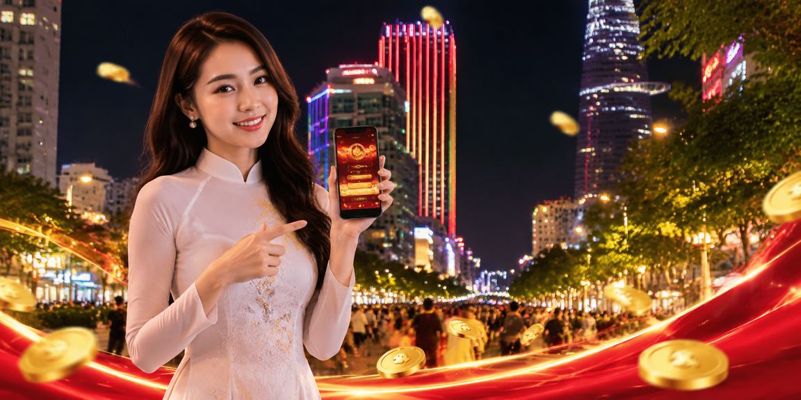 Người dùng TP.HCM truy cập khuyến mãi casino trên điện thoại trong trang phục áo dài